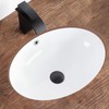 KDKSC Undermount Bathroom Sink 20.5"x15.4" Oval Undermount Sink White Ceramic