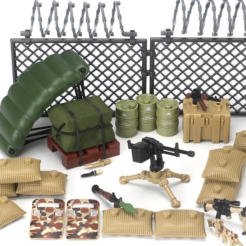 Feleph Military Weapons Play Set Building Blocks Model Accessories for