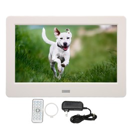 7inch HD Digital Photo Frame Clock Calendar MP3 Music Photo Playback Dual Control Electronic Photo Album 100‑240V US Plug