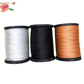 3 Rolls of Waxed Polyester Sewing Thread for Leather Craft DIY, Bookbinding, Cobbler Repairs, and Stretchy Beading (Black, White, Brown)