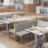 Countertop Low Fence Divide,Restaurant Decorative Partitions Grille,Dividers for Dining Areas,Gold