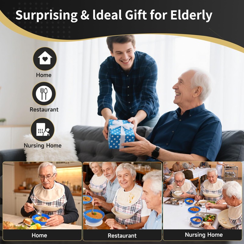 Adaptive Utensils for Elderly with Suction Base, Parkinsons Utensils with