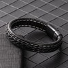 Braided Leather Bracelet Black Bracelet for Men PU Leather Bracelet