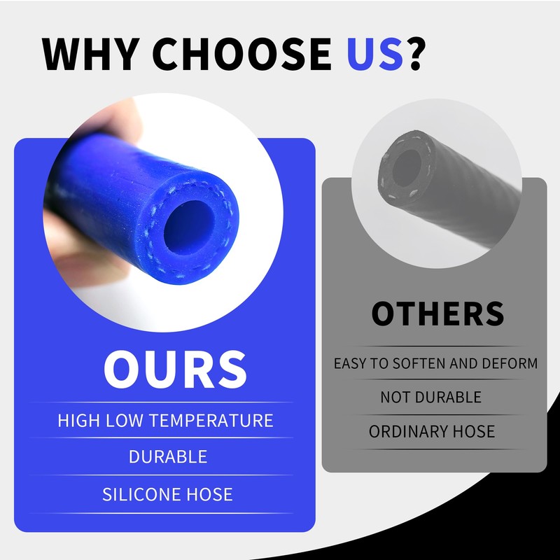 5FT ID 3/8" (10mm) Heater Hose Coolant Silicone hose Radiator