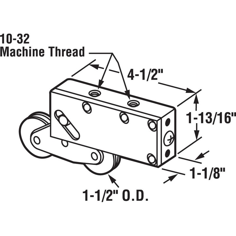 Prime-Line D 1884 1-1/2 In. Stainless Steel Sliding Door Tandem
