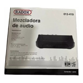 Radox Mezcladora De Audio 4 Canales Bluetooth 012-419 Radox