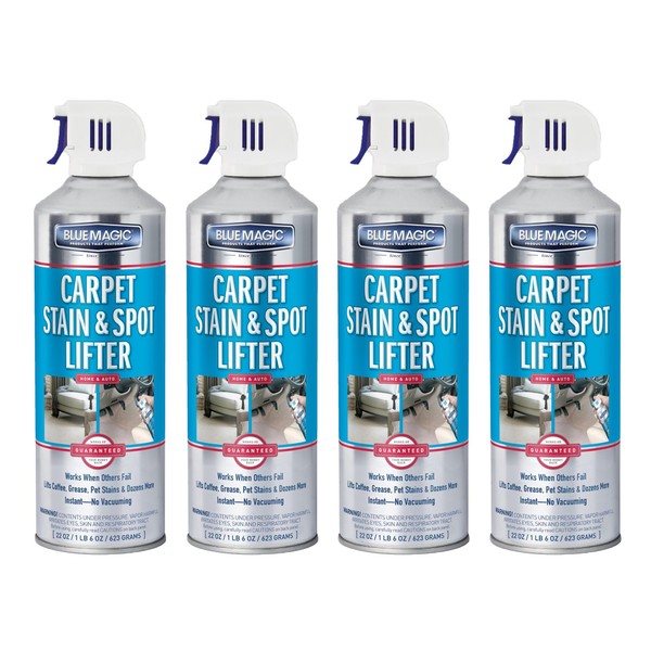 Blue Magic Coffee 22 Ounce Aerosol Can 900 Carpet Stain & Spot Lifter-22 oz, Pack of 4