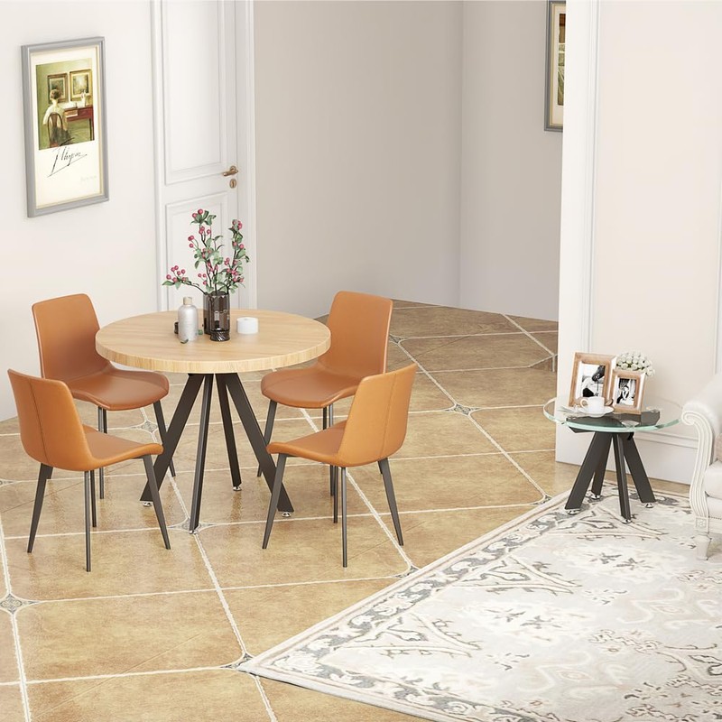 KaKaBB 28 Inch Metal Round Table Legs, Heavy Duty Round