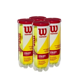 Wilson Championship Extra Duty 9 Tennis Ball (3x3), Yellow