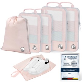 Compression Packing Cubes for Travel, Lightweight 6 Set Bags Cruise Must Haves for Luggage Carry On Suitcase and Clothes Organizer, Durable Vacation Essentials and Accessories Gifts for Women and Men