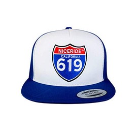 Interstate 619 Trucker Classic Snapback Trucker Baseball Hat Blue