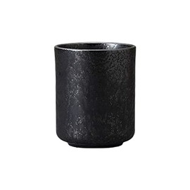 Yamashita Kogei 756621251 Long Black Crystal Tea Cup, Large, 2.8 x 3.4 inches (7.1 x 8.6 cm), 8.5 fl oz (215 cc)
