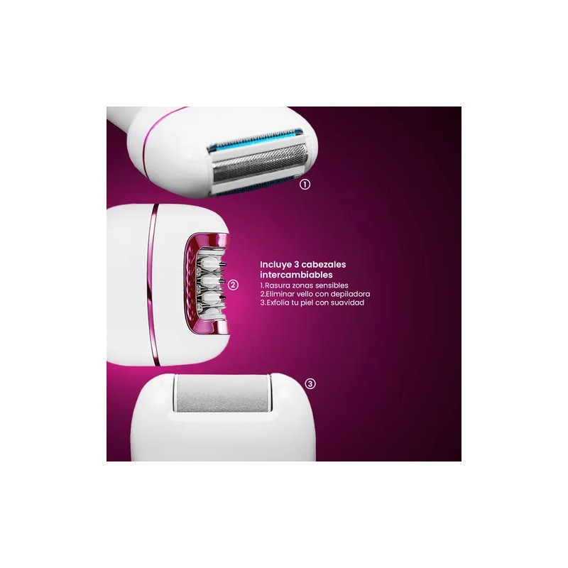 Depiladora Eléctrica Corporal Daewoo 3 En 1 Usb Dw-dgs2 Rosa