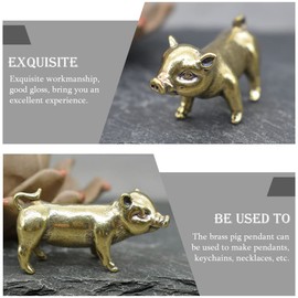 ARTIBETTER Car Decoration 2pcs Feng Shui Feng Shui Zodiac Mini Pig Statues Lucky Piggy Figurines Pig Chinese Zodiac Desktop Decor