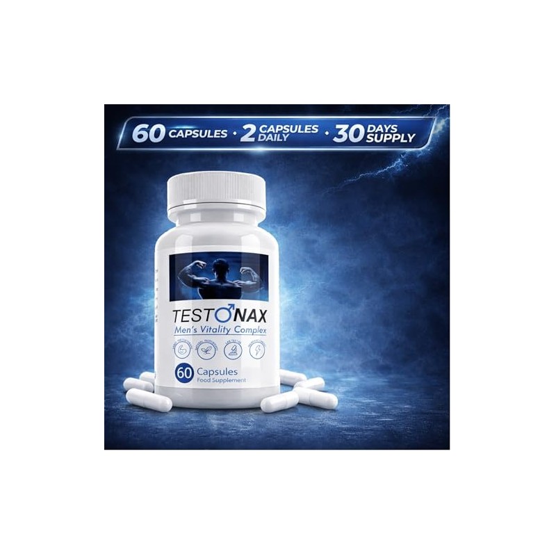 TestoNax Men’s Vitality Complex – 60 Capsules | Zinc &