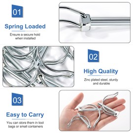 Folding Pipe Pins, D-shaped Safety Pin Made of Galvanised Steel, Pipes, Folding Connector for Farm Tractors, Trailers, M4.5/M6/M8, Pack of 9