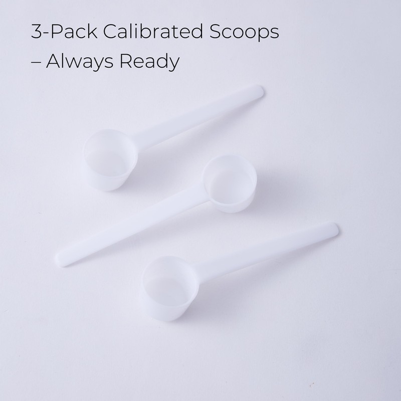 3-Pack 5g Scoop for Creatine – White Measuring Spoons Calibrated