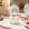 Awexilup Makeup Brush Holder with Lid, Cosmetic Tools Organizer with