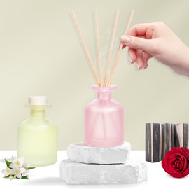 YISOWUH Reed Diffuser - Jasmine Green Tea & Ebony Rose 3.38oz (100ml) 2 Packs Essential Oil Reed Diffuser Set with 16 Sticks, Long Lasting Fragrance for Home, Bathroom, Bedroom, Room, Decor