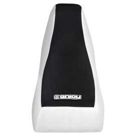 Honda Fourtrax TRX 70 Gripper Seat Cover 1986 - 1987 WHITE side-BLACK top #279