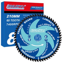 LSHUZIYU. 210mm 60T, Centre Hole 30mm with 25.4-22.23-20-15.88mm Washer. Wood Working Circular Saw Blade. Mitre Saw Blade, Table Saw Blade