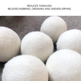 Wool Drying Balls, 6 Pcs High Density Adsorb Impurities Felt Clothes Reduce Static Electricity Laundry 5cm 2in Dryer Garments Removal Attire for Apparel Fusible Hem Tape (4cm)