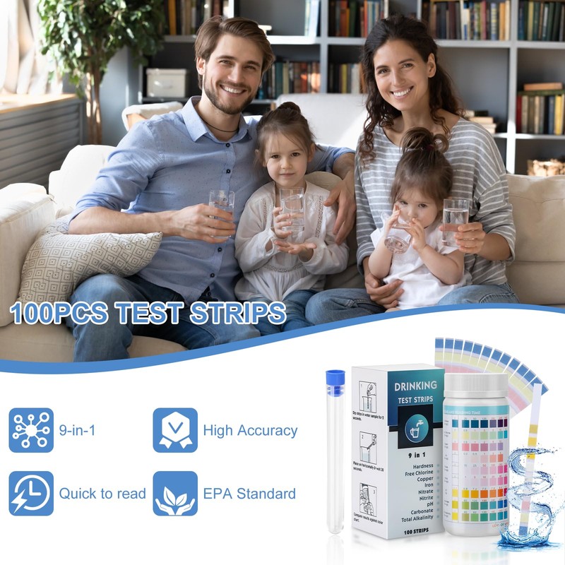 Aquarium Test Strips, 9-in-1 Fish Tank Test Strip, Water Testing
