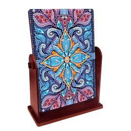 pigpigboss Mandala Diamond Painting Rotate Mirror Kit, Crystal Special Shaped Drill Flower Diamond Art Makeup Mirror for Adult Beginner Home Office Desktop Decor