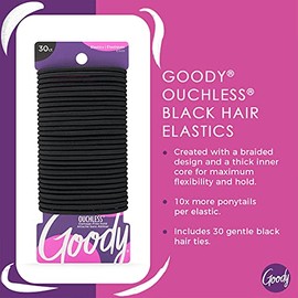 Goody 10939GDY Elástico Ouchless Little Black Dress, 30 uds