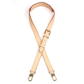 jiesinlov Vachetta Leather Strap Replacement Crossbody Adjustable with Shoulder Strap Pads for SPEEDY 30 35 40,for Keepall travel duffel bags (Apricot 1.0in)