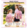 Vorspack Clear Backpack for Girls, Cute Transparent School Bookbag, Pink