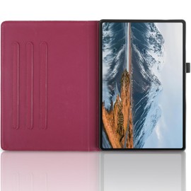 TEDTIKJT Case for Honor Pad V9 11.5" 2024 Flip Cover PU Leather 360 Degree Rotating with Stand Protective Cover for Honor Pad V9 Tablet Case,Red Tree