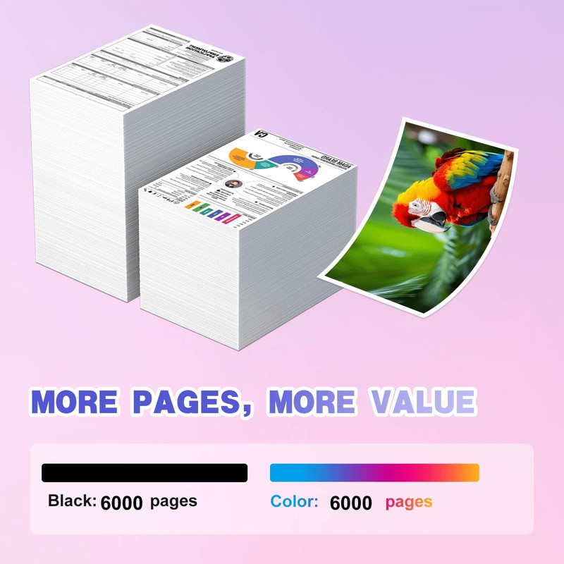 JoyPrinting Compatible Ink Replacement for Epson 522 Ink Refill Combo