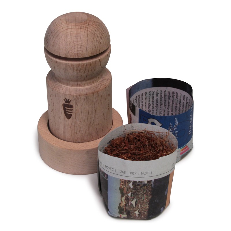 Carrot Design Newspaper Pot Maker for DIY Biodegradable Seedling Starter