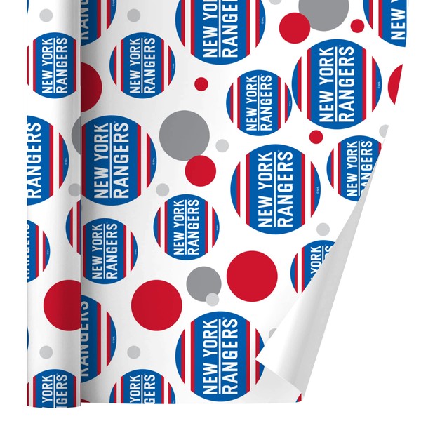 GRAPHICS & MORE NHL New York Rangers Logo Gift Wrap Wrapping Paper Roll