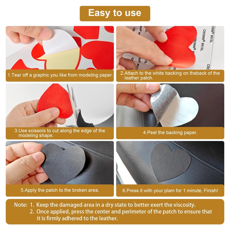 IANZE 2Pcs Leather Repair Patch, Self Adhesive Leather Repair Patch