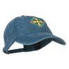 Celtic Cross Embroidered Washed Cap - Navy OSFM