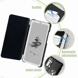 QIOFEARTH Case for Onyx BOOX Palma 2 / Boox Palma 6.13"[DO NOT FIT Palma 2 PRO] - Lightweight PU Leather, Water-Safe, Foldable Protective Cover