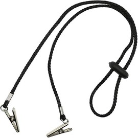 2Pcs Black Adjustable Bib Holder Clips Napkin Holders Napkin Clip Neck Chain for Adult Napkin Holders Kitchen Utensils Gadgets