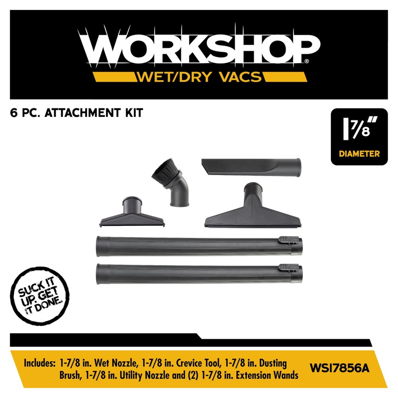 WORKSHOP Wet/Dry Vacs Shop Vacuum Accessories WS17856A Locking Attachment Kit