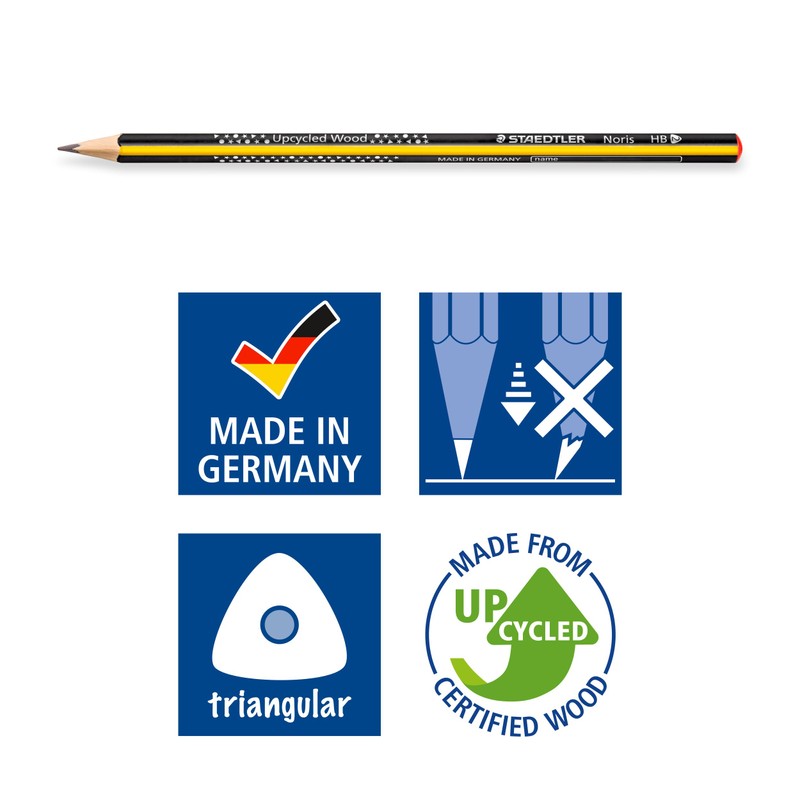 STAEDTLER Noris 183-HBKP72ST Pencil (High Break Resistance, Ergonomic Triangular Shape,
