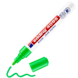 edding 4095 Chalk Marker – Neon Green – 1 Chalk Pen – Bullet Tip 2-3 mm – Chalk Pen for Blackboard, Wipeable – for Writing on Windows, Glass, Mirrors – Blackboard Pen with Opaque Colours