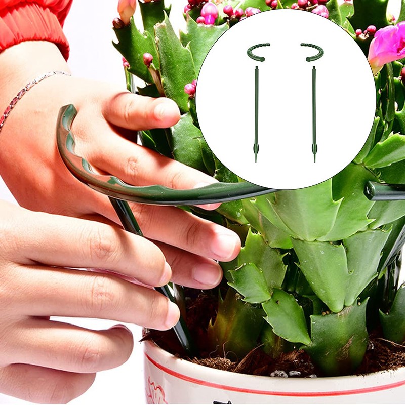 16 Pcs Plant Support Stake Peony Support Ring Cage Half