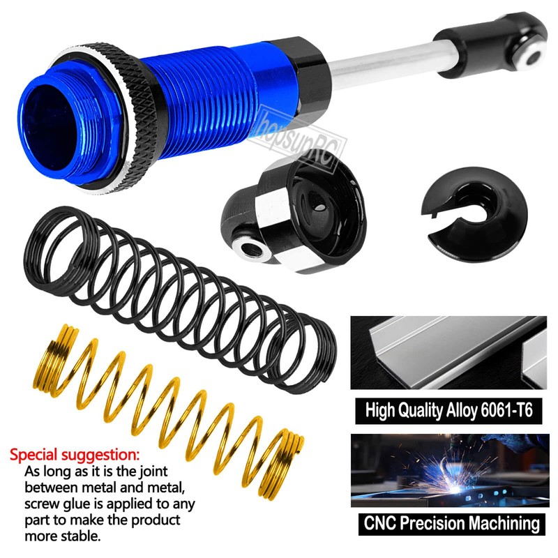 hopsupRC RC Upgrades Part Aluminum Assembled Full Front Rear Shocks