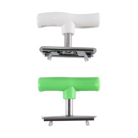 Nicear 2-Pack Manual Can Opener and Jar Opener Set Universal Bottle Cap Remover for 2.5-9.5cm Lids Ergonomic Kitchen Tools with ABS Handle (White and Green)