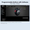 SANWA Wired Ergonomic Trackball Mouse, Programmable Roller Ball Mice, Tilt