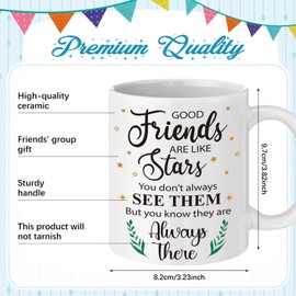 6 Pcs Good Friends Are Like Stars Coffee Mugs Gifts for Women