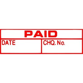 XSTAMPER 5015330 CX-BN 1533 Paid,Date,Cheque Number, RED