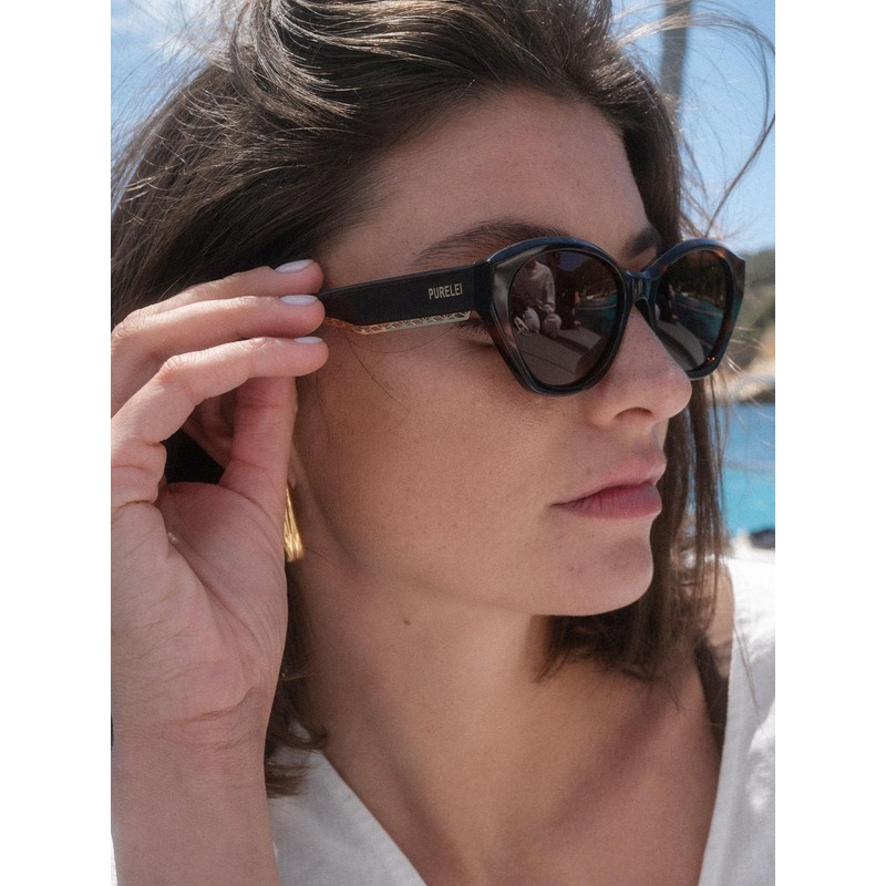 Purelei® Coastal Core Sunglasses, Fashionable Sunglasses in Black/Gold, UV400 Protection,