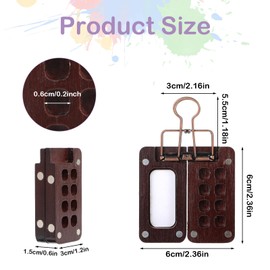 Portable Sketchbook Palette, Mini Wooden Palette, Watercolour 8 Compartments and Iron Clips for Watercolour Painting, Oil Painting, Colour Mix